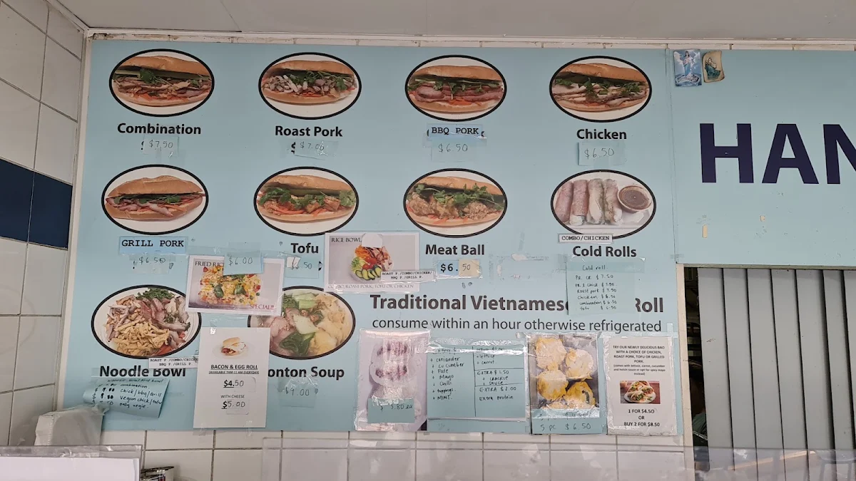 Menu, Hang Bakery
