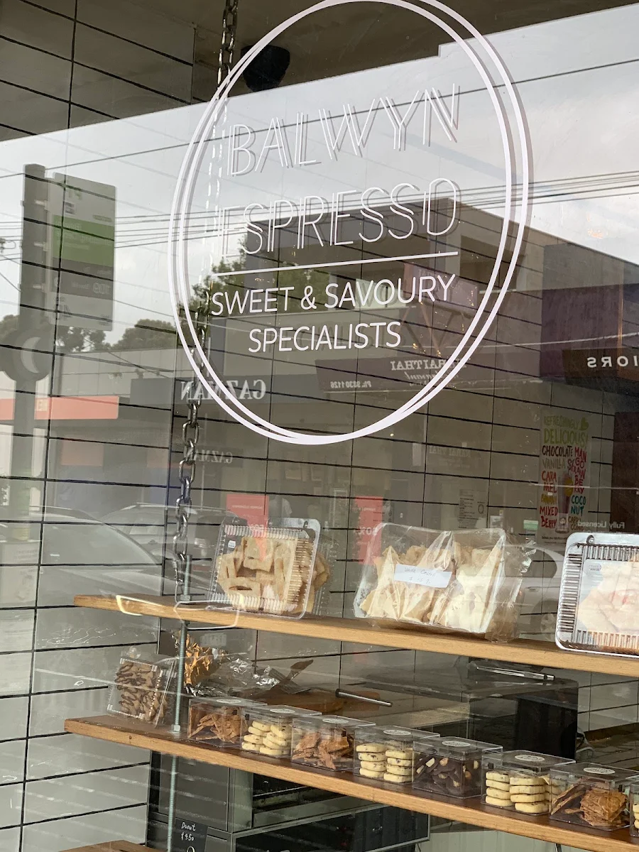 Menu, Balwyn Espresso