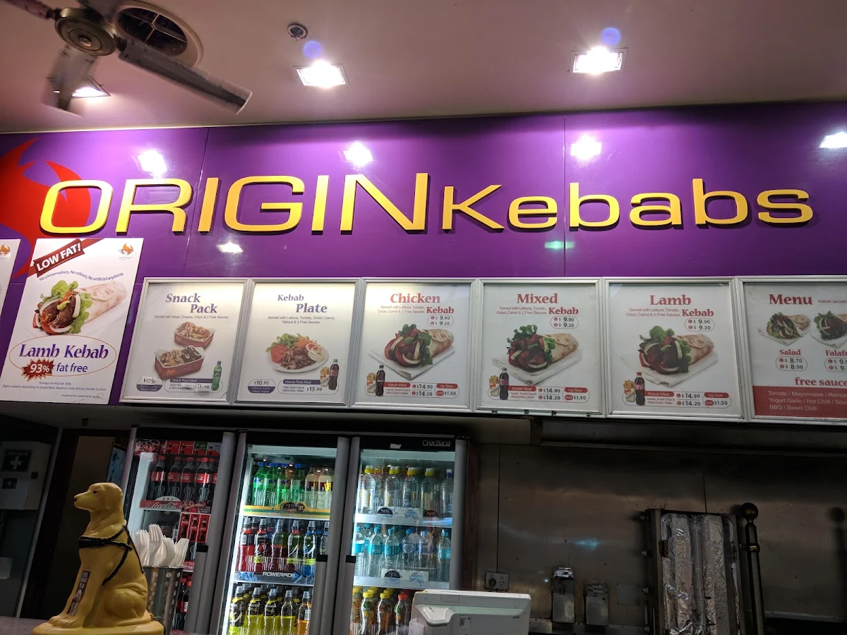 Menu, Origin Kebabs Brisbane DFO