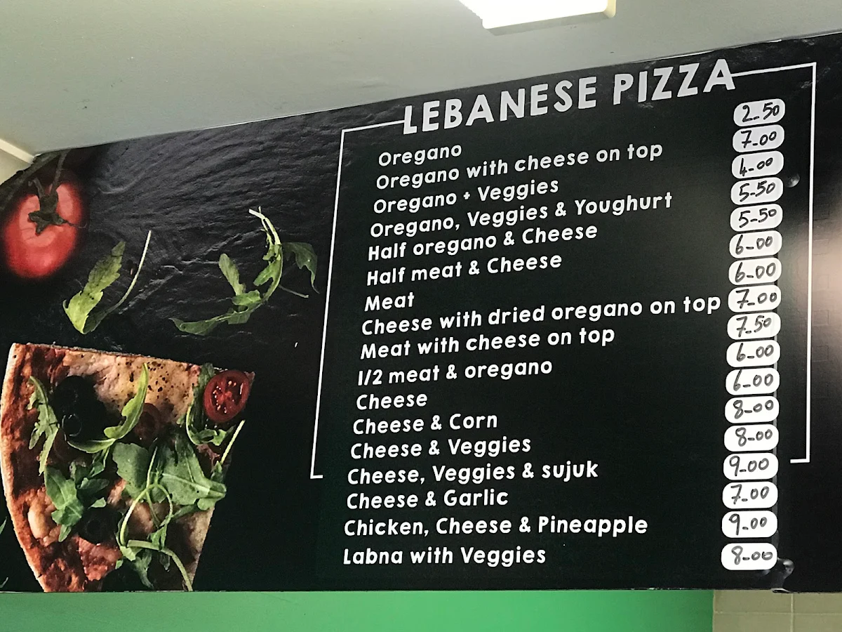 Menu, Oregano Leaf Bakery