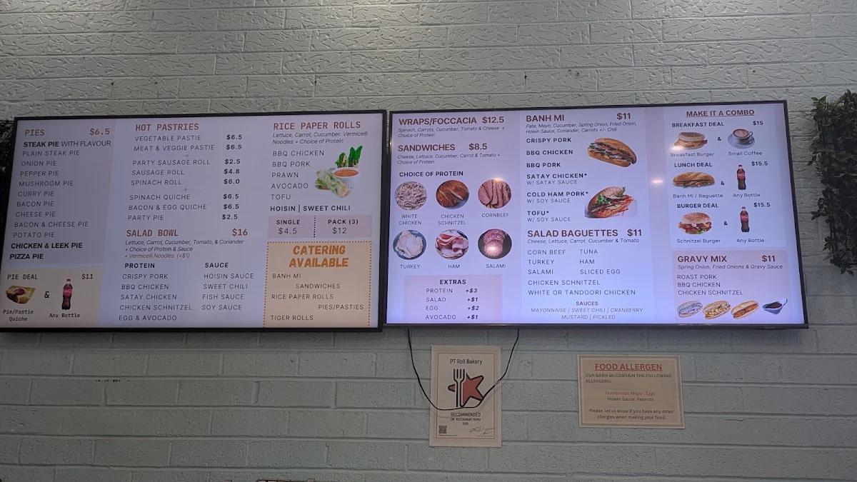 Menu, PT Roll Bakery