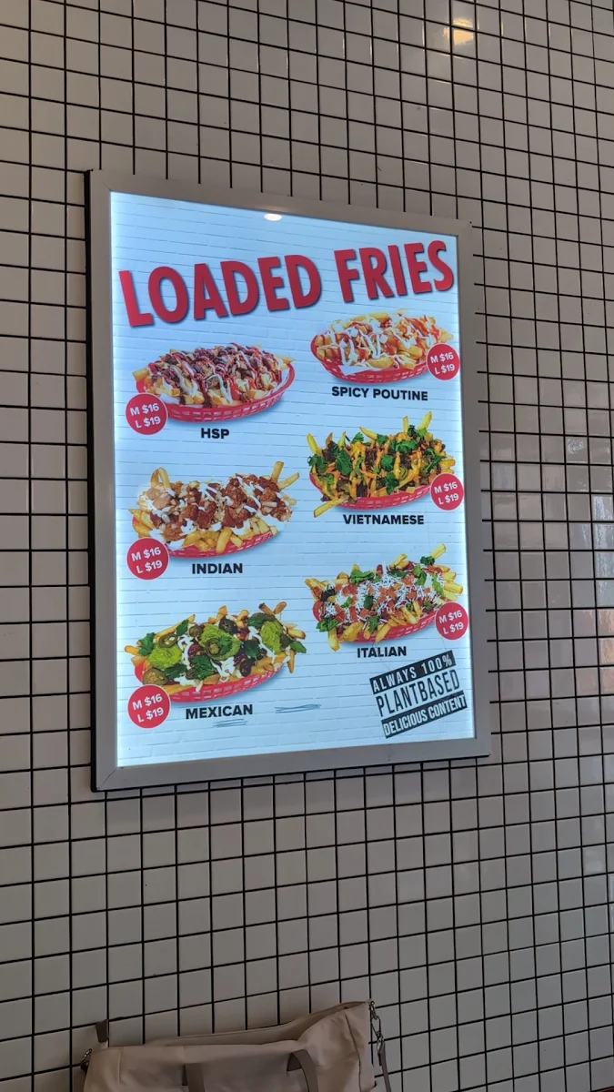 Menu, Lord of the Fries - Adelaide