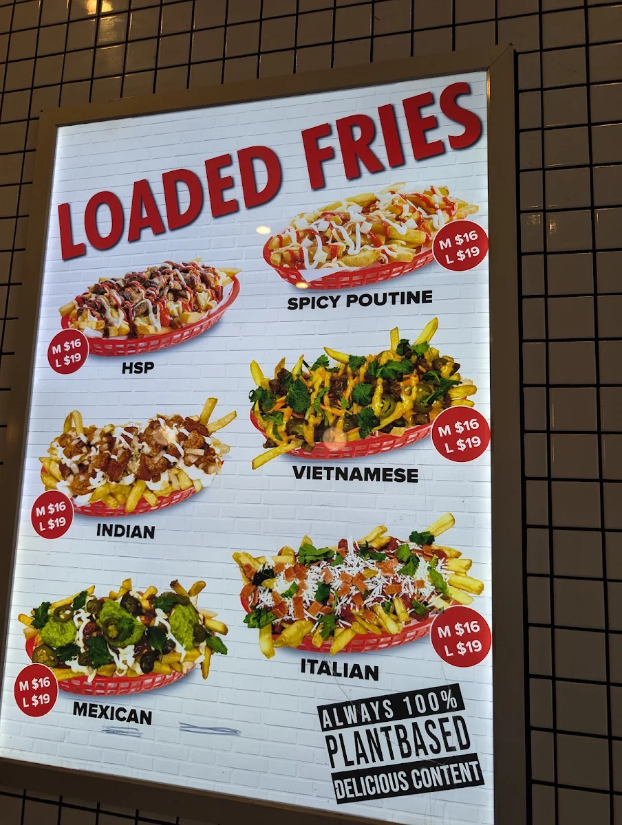 Menu, Lord of the Fries - Adelaide