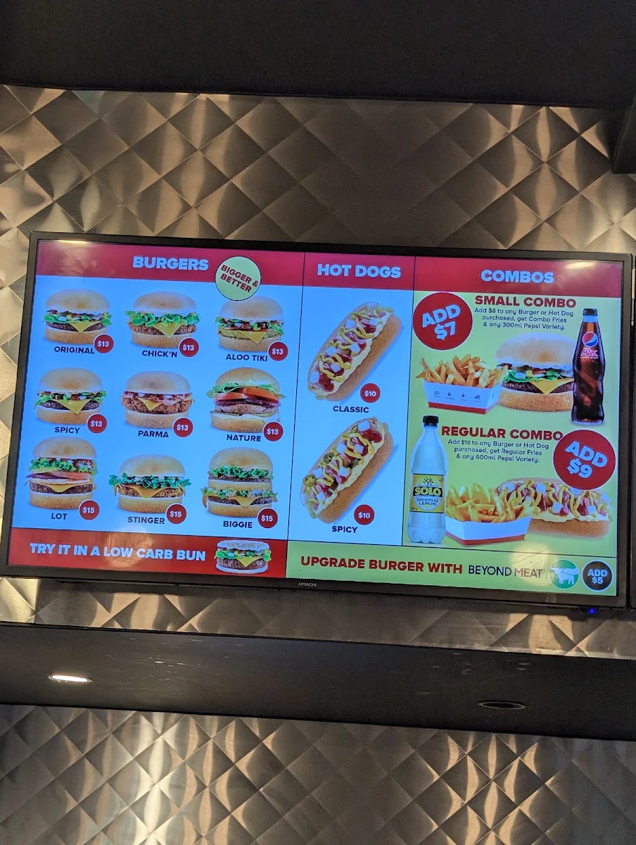 Menu, Lord of the Fries - Adelaide