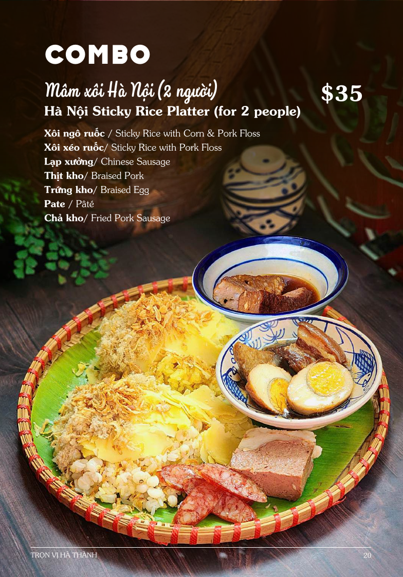 Menu, Ha Noi Oi Vietnamese Restaurant