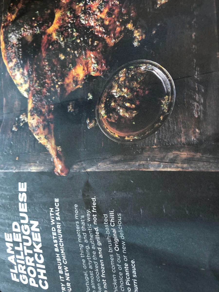 Menu, Oporto Greystanes Drive Thru