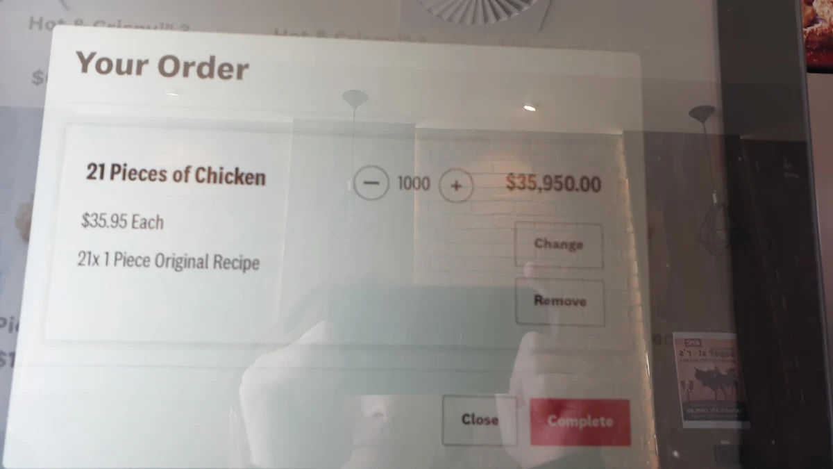 Menu, KFC Dandenong South