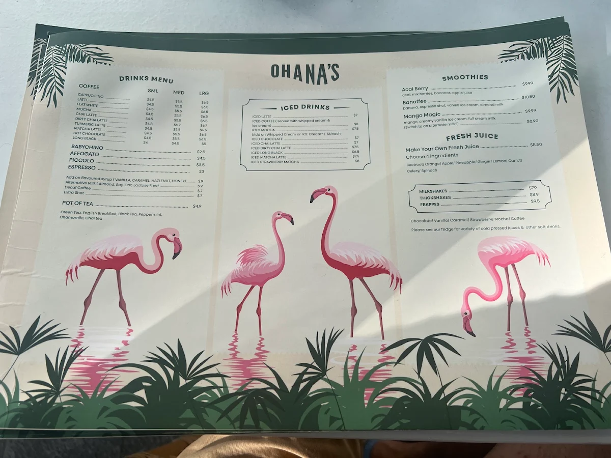 Menu, The Seava