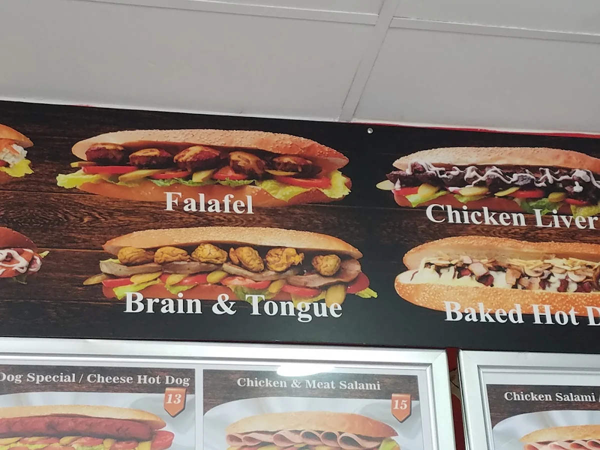 Menu, Aria Sandwich Merrylands