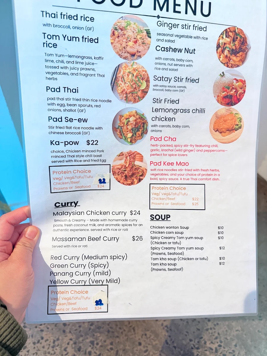 Menu, Asian creations