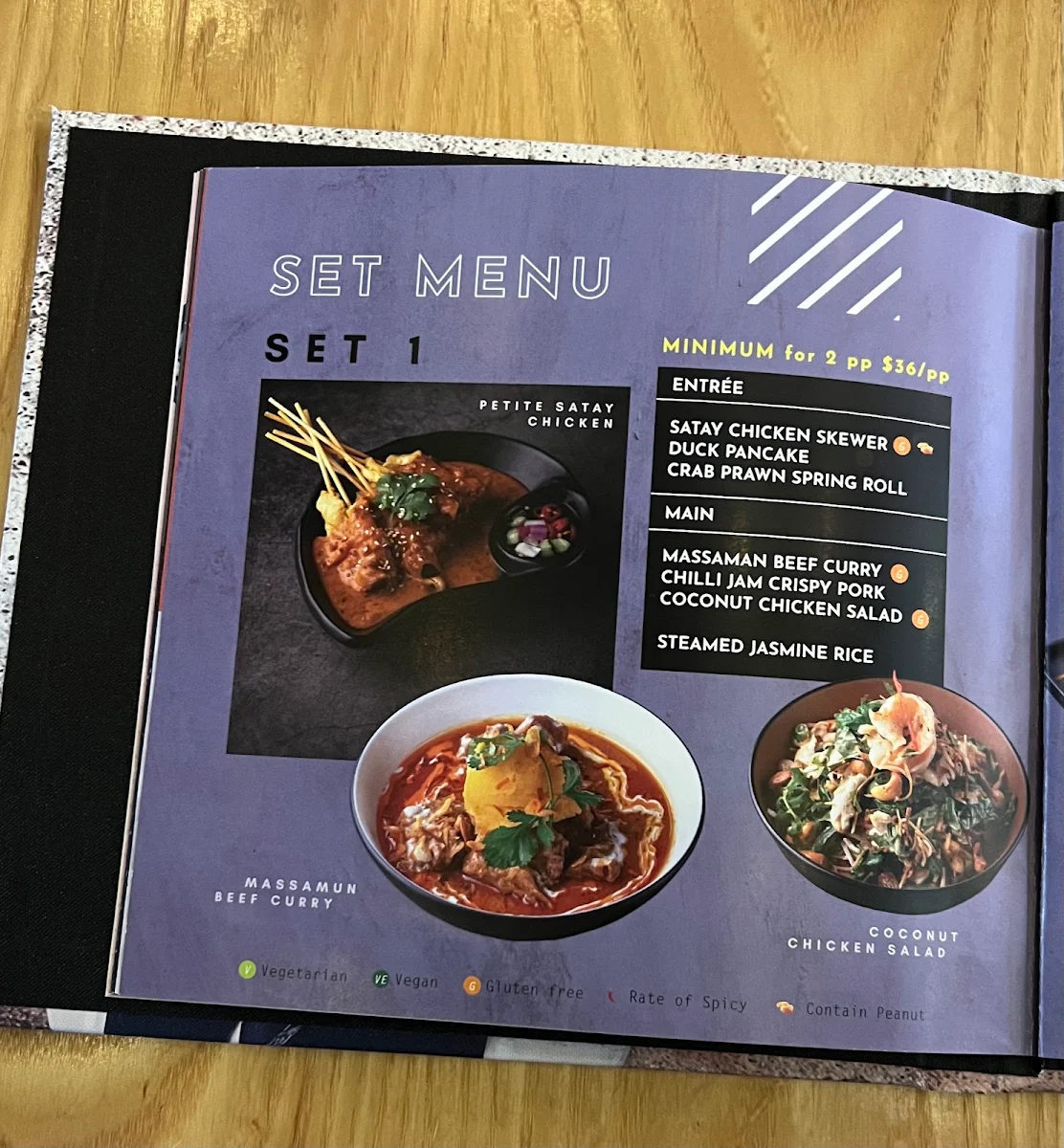 Menu, Kinn Thai Hyperdome