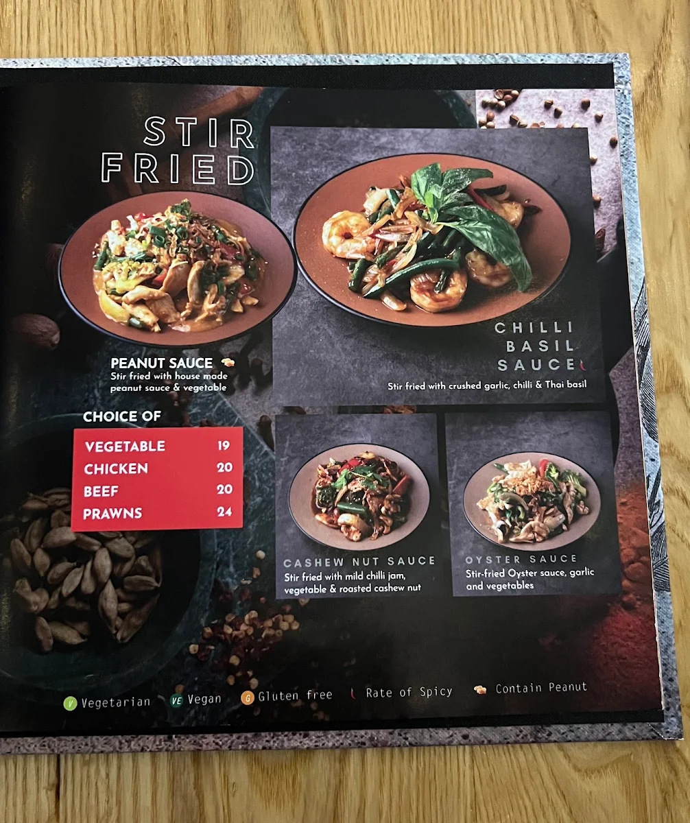 Menu, Kinn Thai Hyperdome
