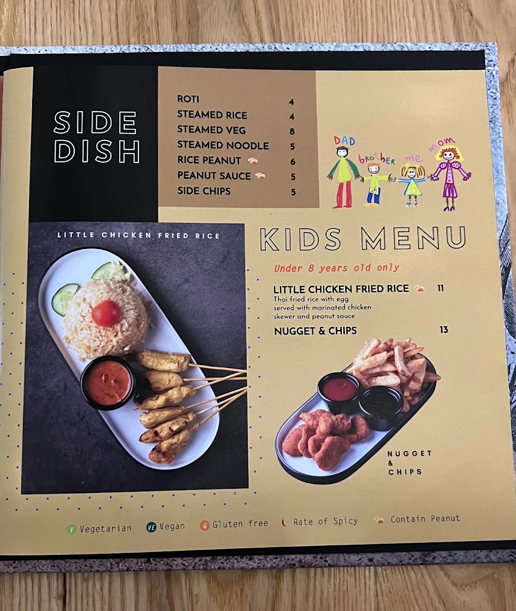 Menu, Kinn Thai Hyperdome