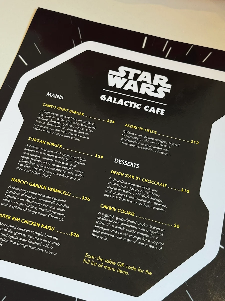 Menu, Melbourne Museum - Museum Market Cafe