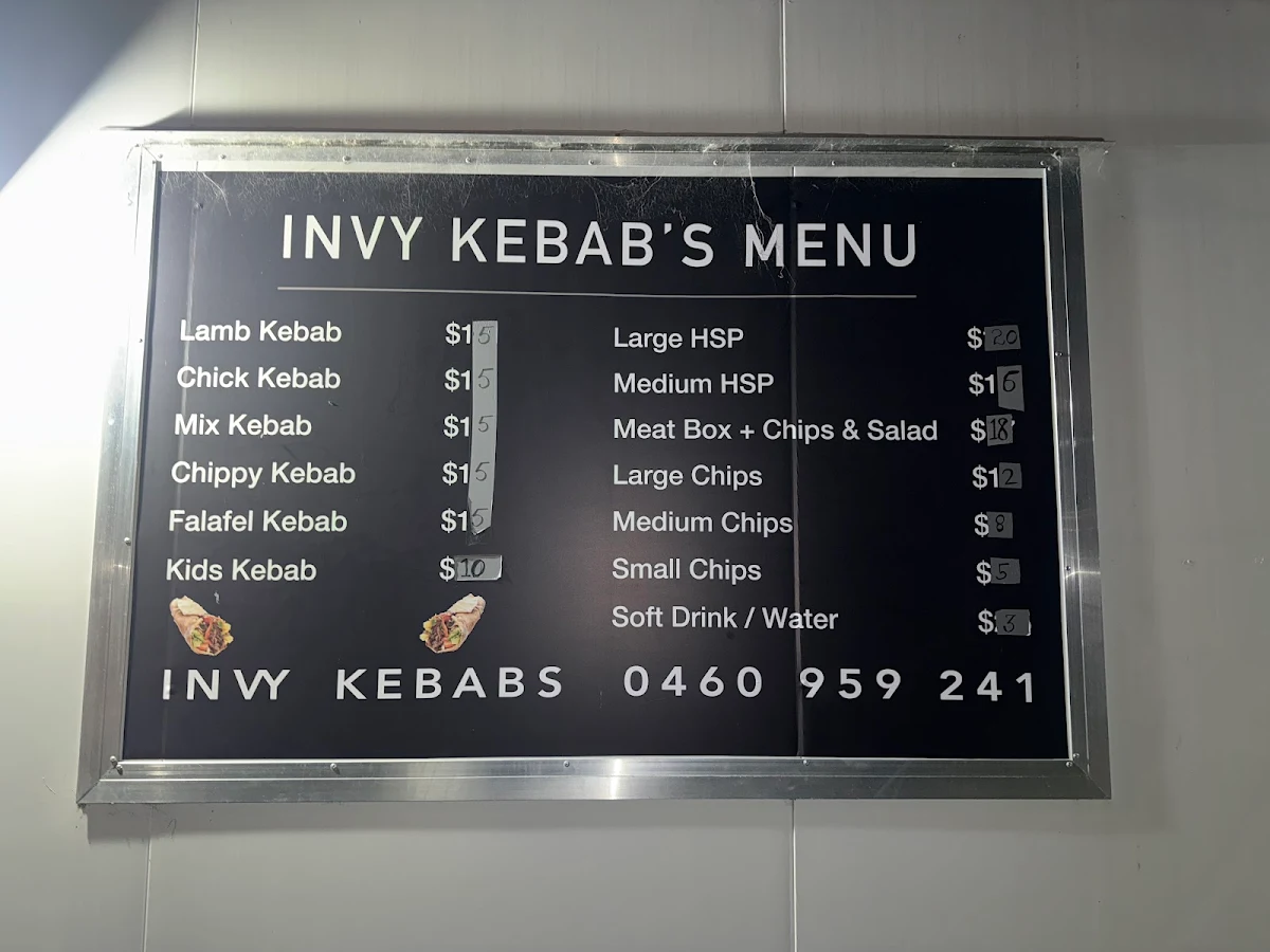 Menu, Invy Kebabs