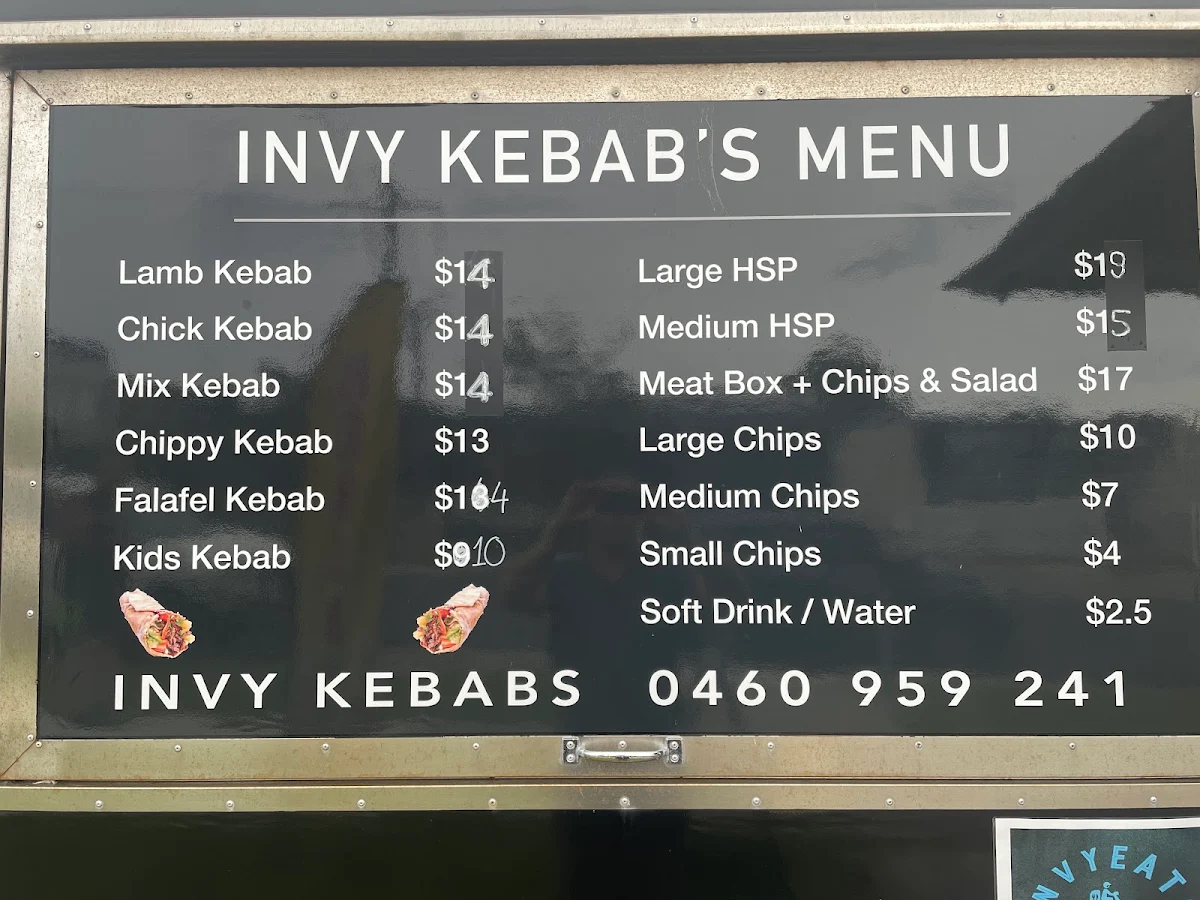 Menu, Invy Kebabs