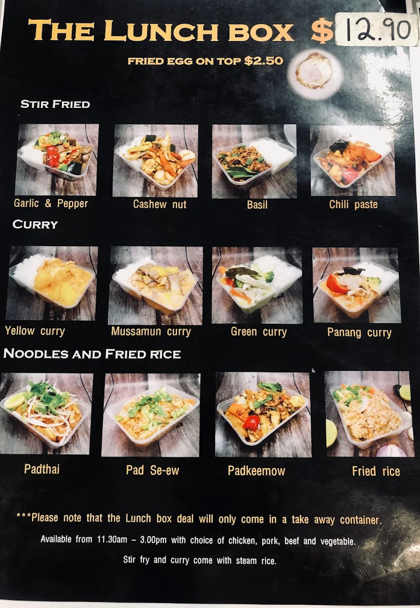 Menu, THAI ASHMORE