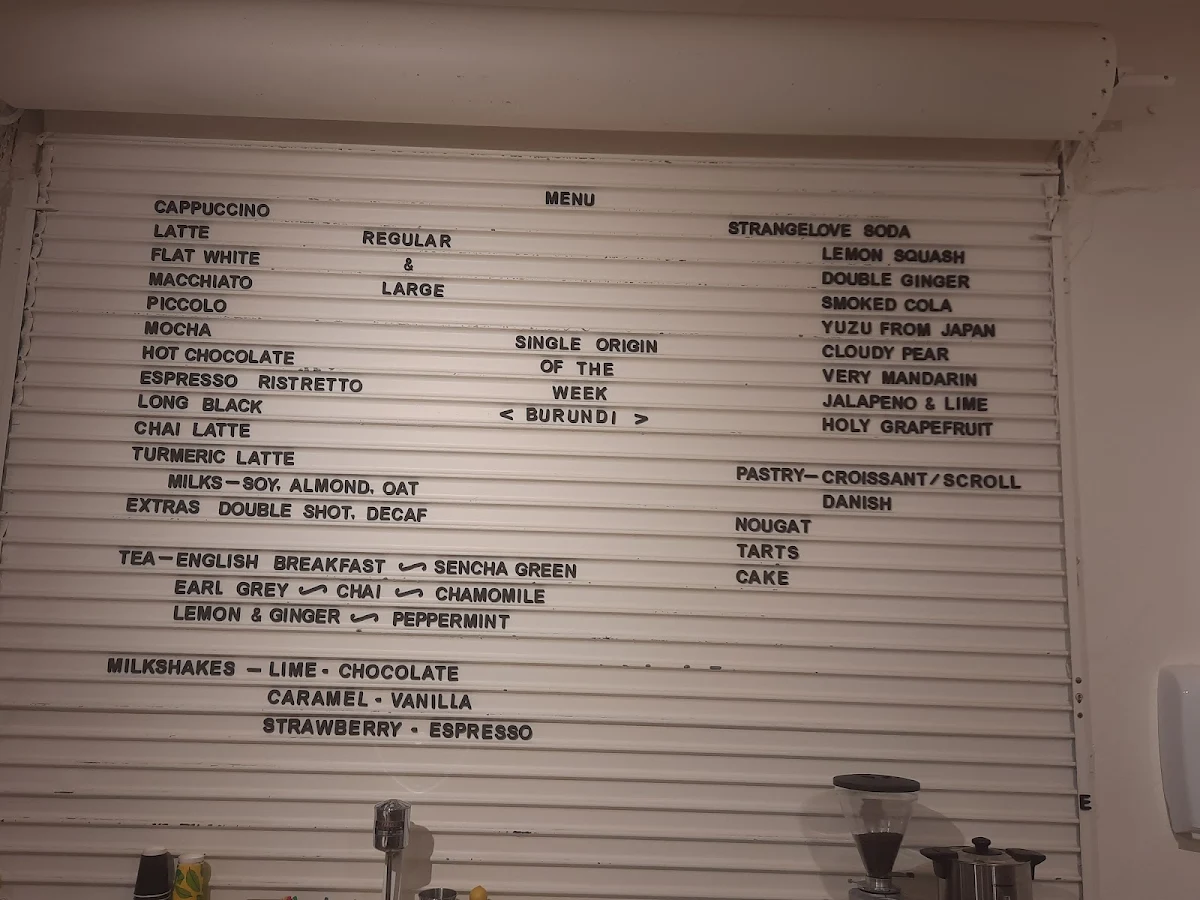 Menu, Perennialle Plants Nursery, Cafe and Emporium