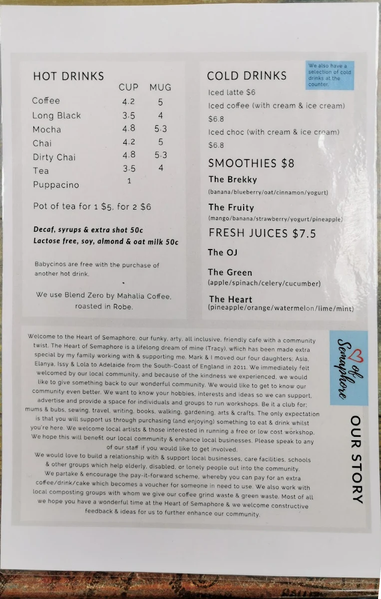 Menu, Heart of Semaphore
