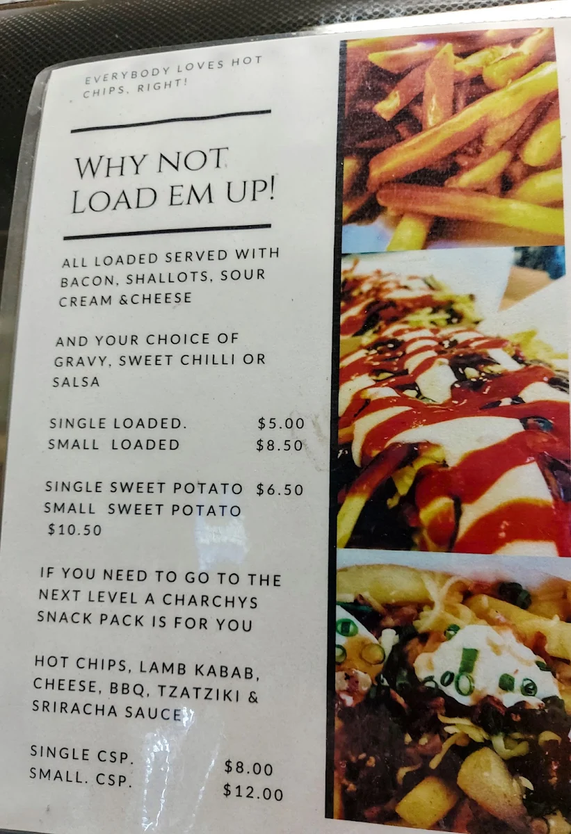 Menu, Charchy's