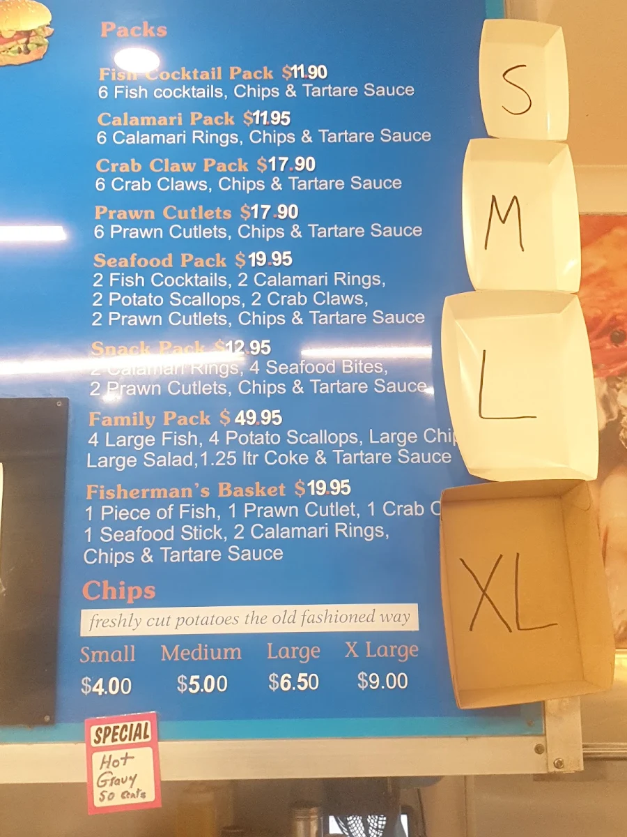 Menu, The Bigger Fish Shop