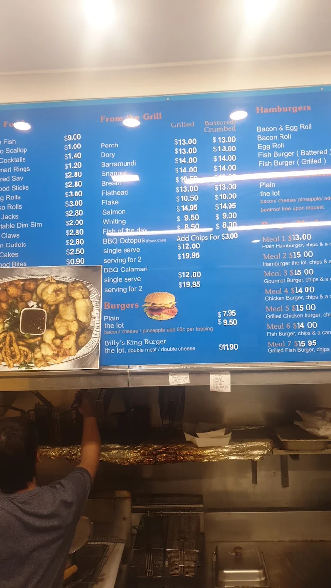 Menu, The Bigger Fish Shop