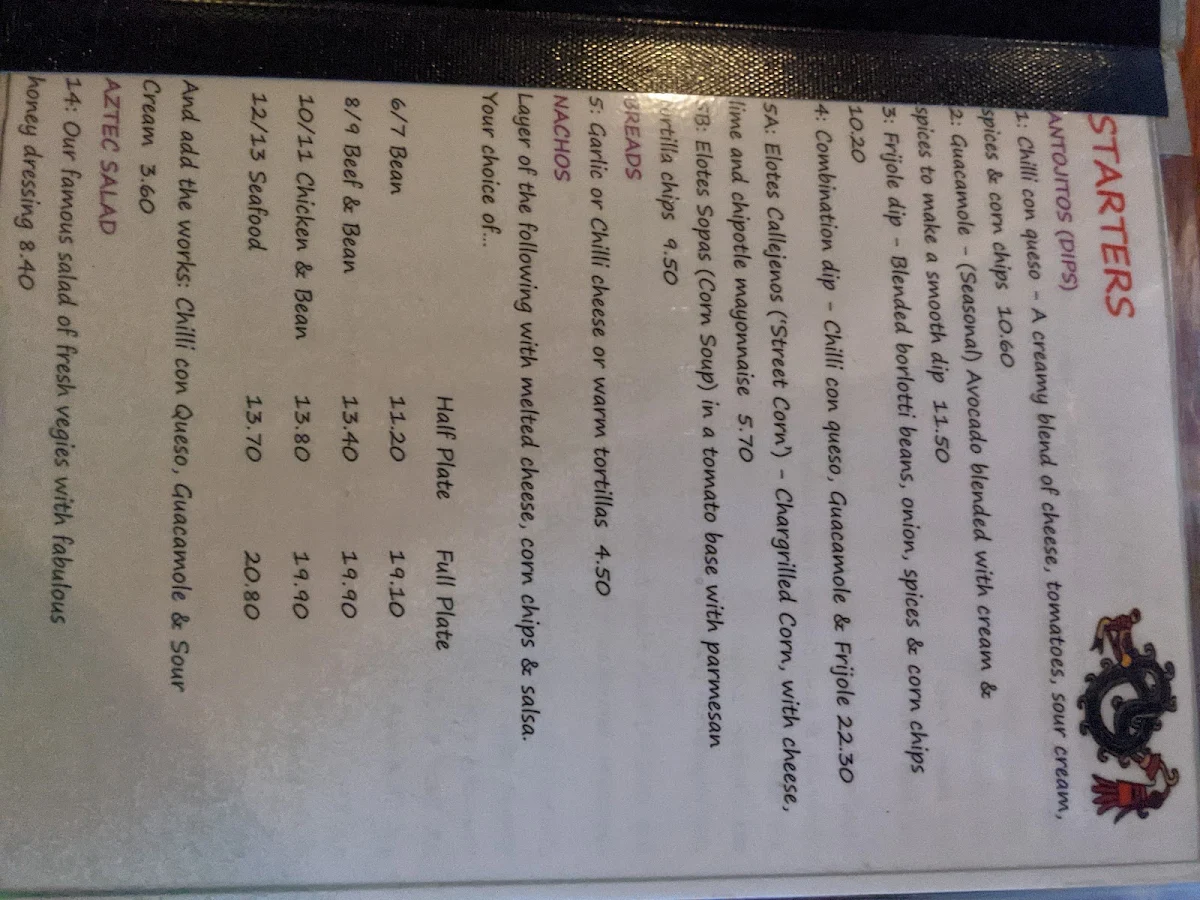 Menu, Mucho's Mexican The Junction