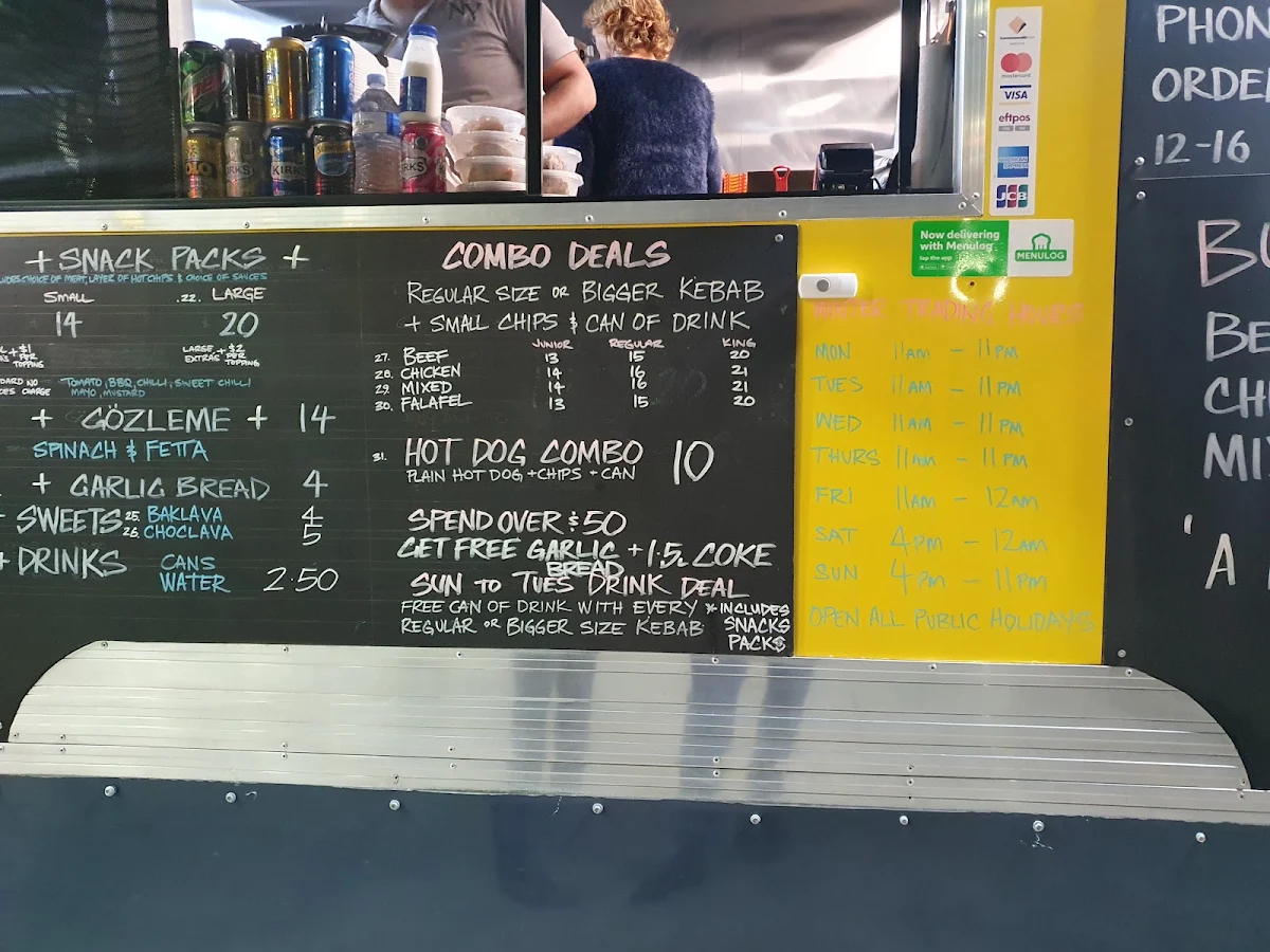 Menu, Big K Kebab House Fairy Meadow