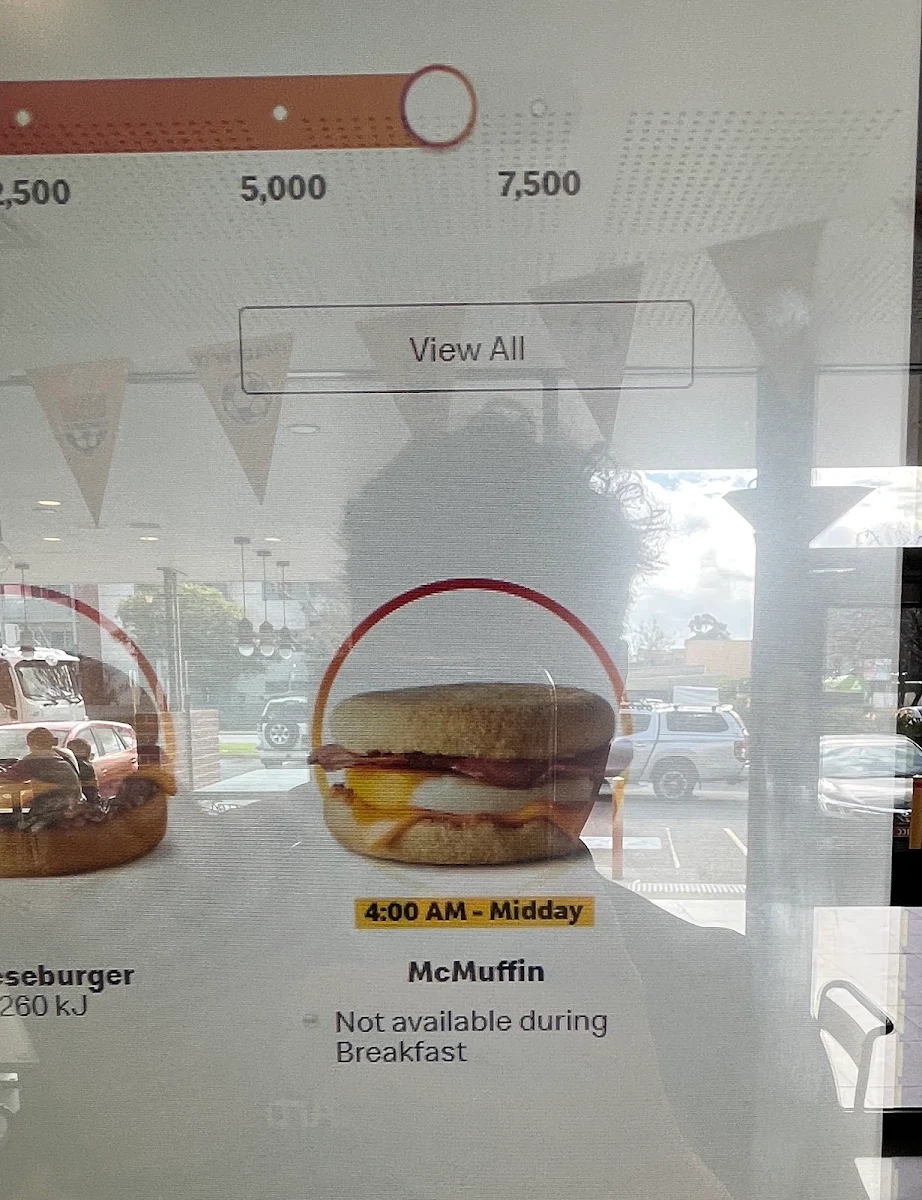 Menu, McDonald's South Perth
