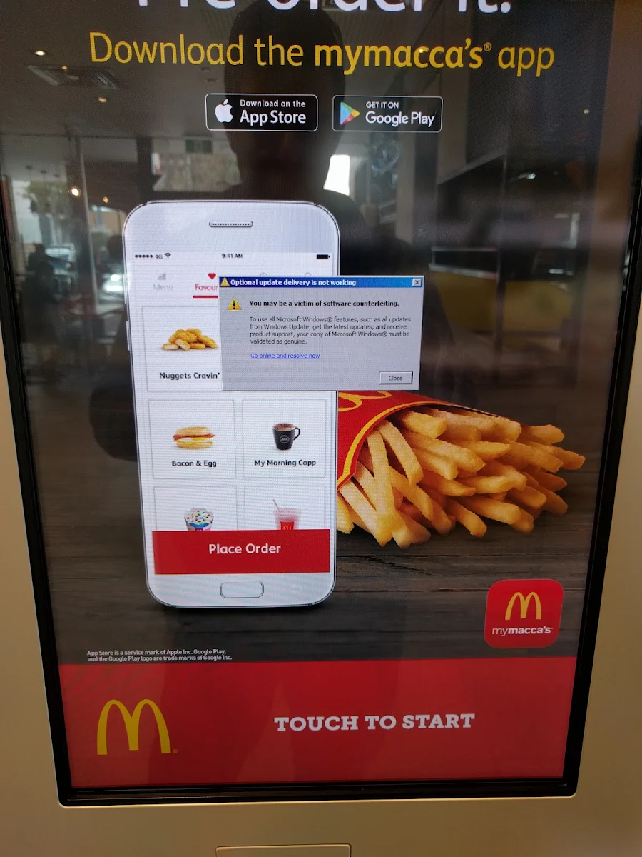 Menu, McDonald's South Perth