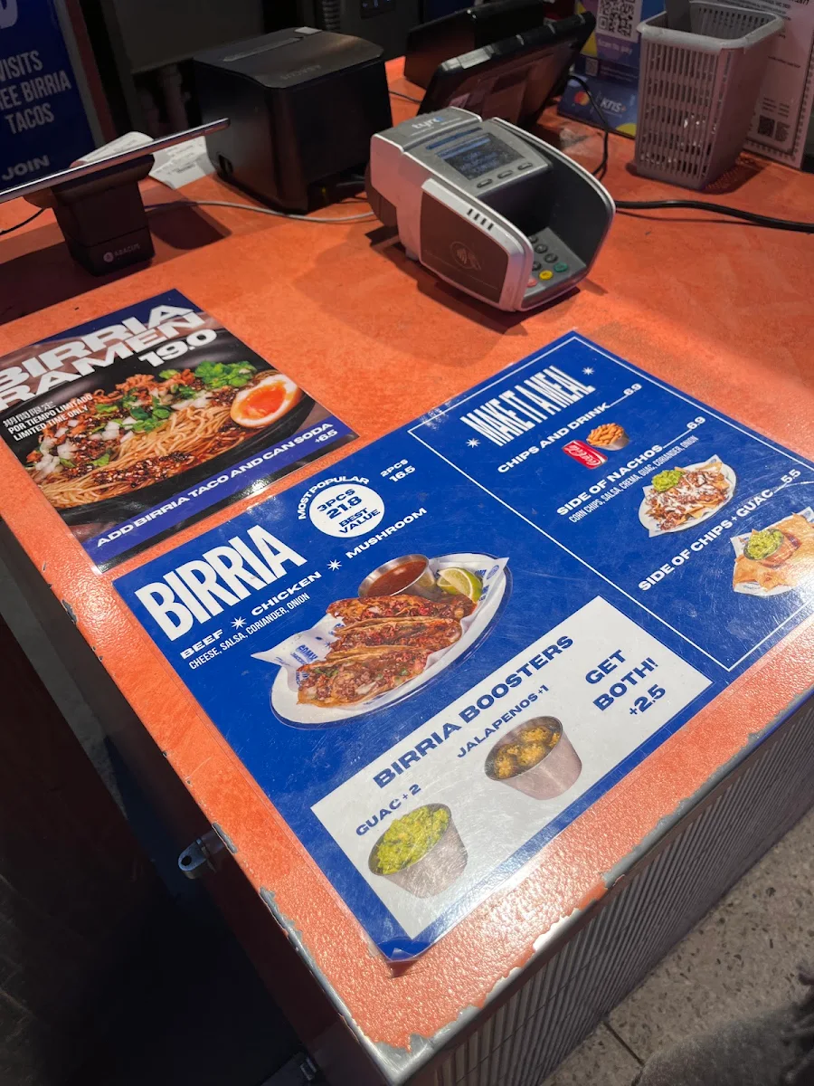Menu, CDMX Melbourne Central