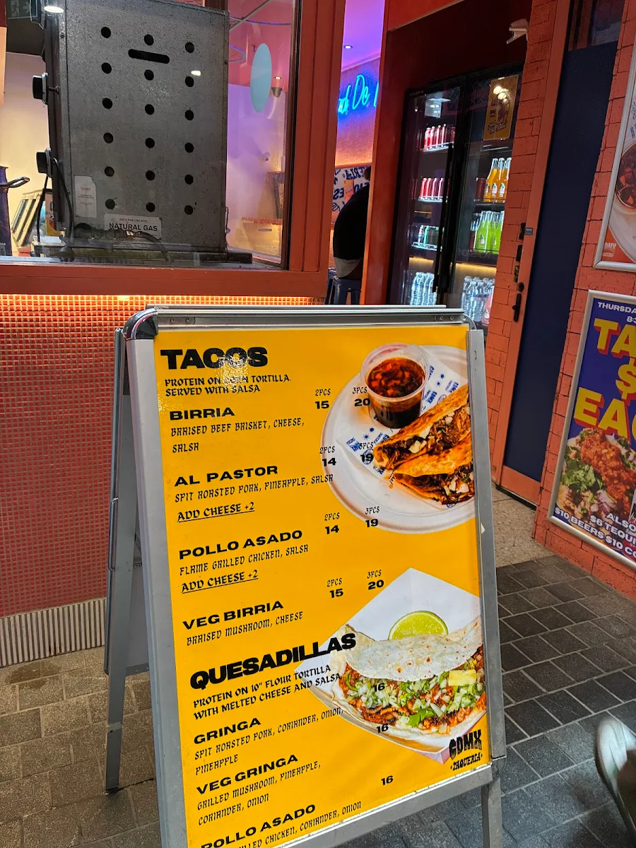 Menu, CDMX Melbourne Central