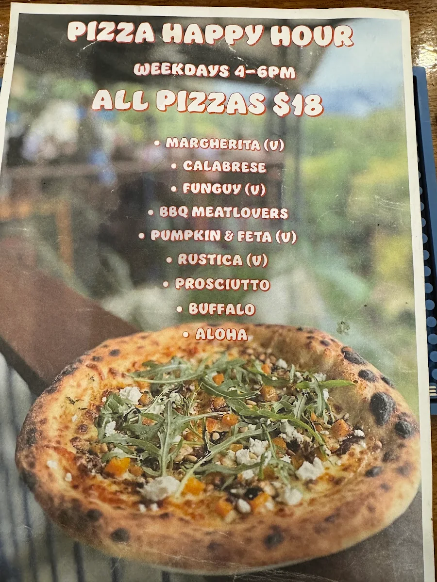 Menu, Julatten Tavern