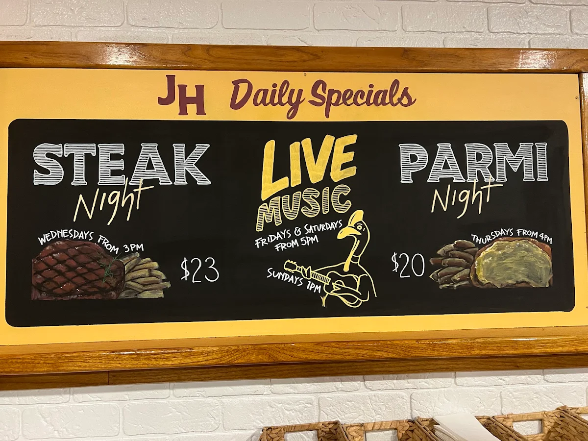 Menu, Julatten Tavern