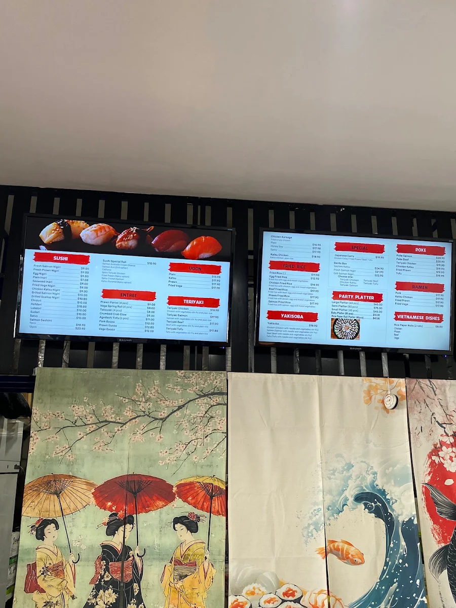 Menu, Lotus Sushi Plus