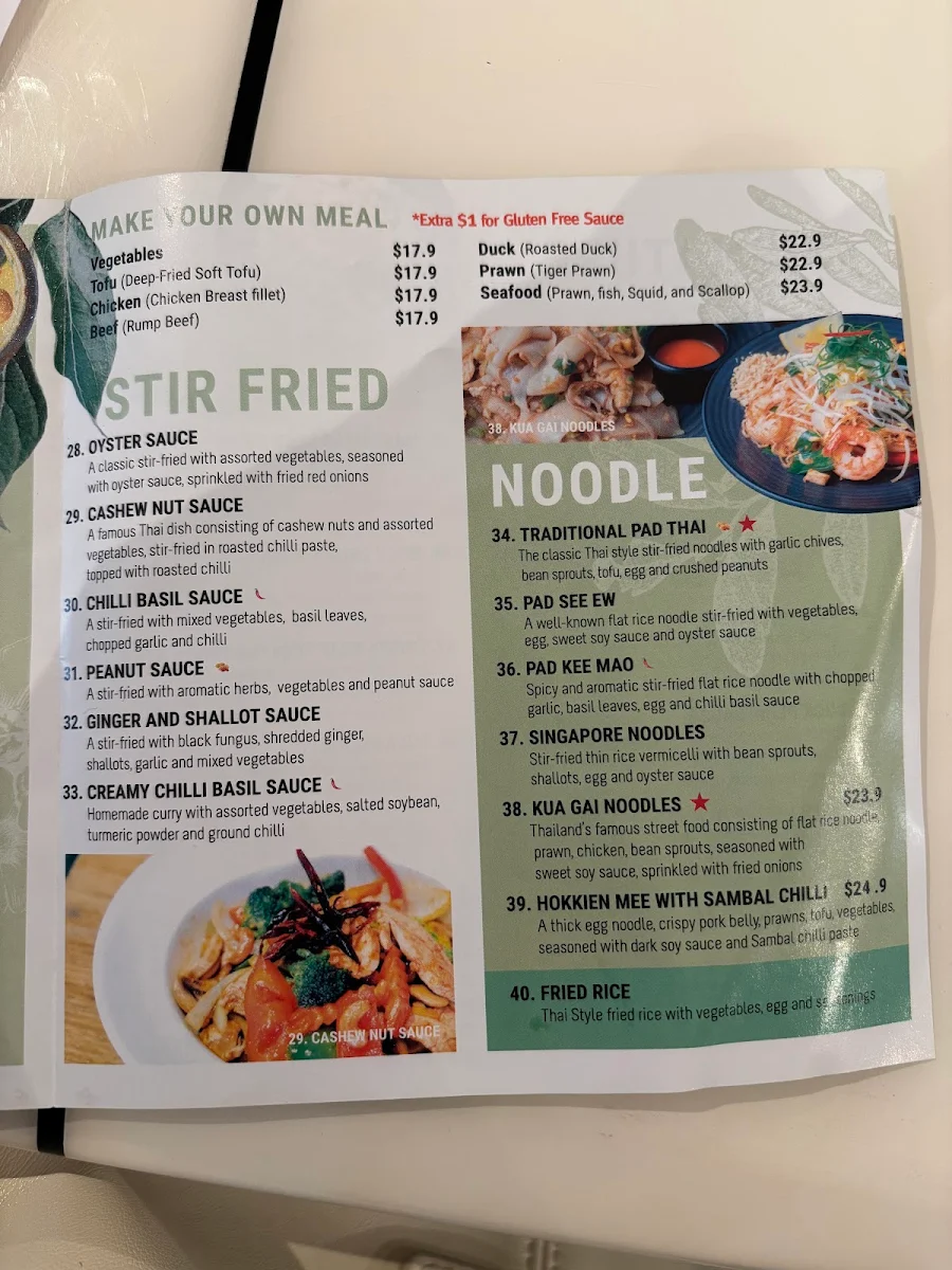 Menu, Charmed by Hanuman Thai Wahroonga