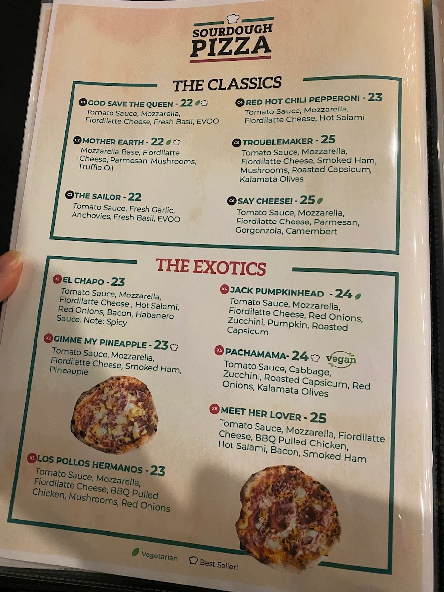 Menu, Bella Alice