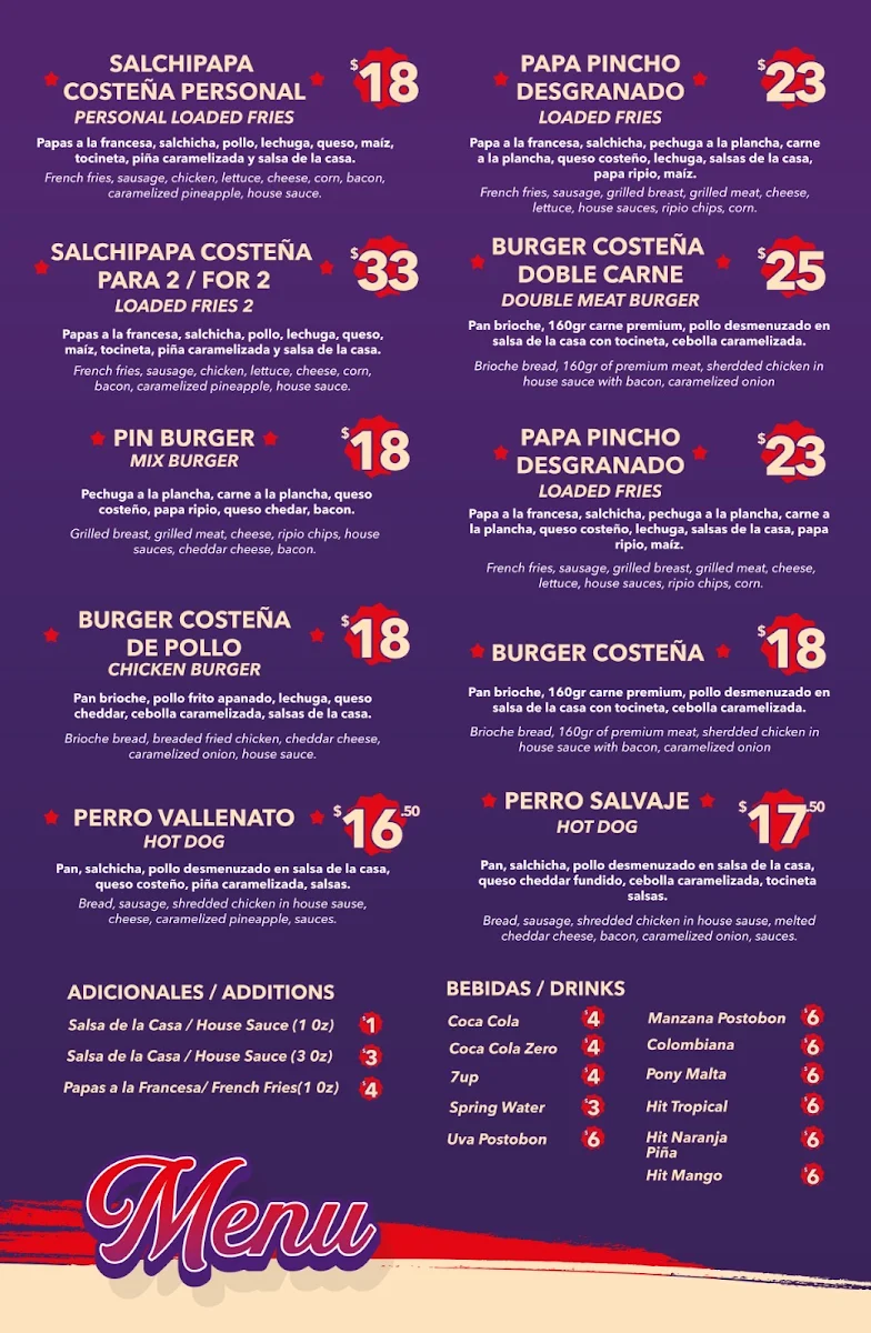 Menu, Costenisimo