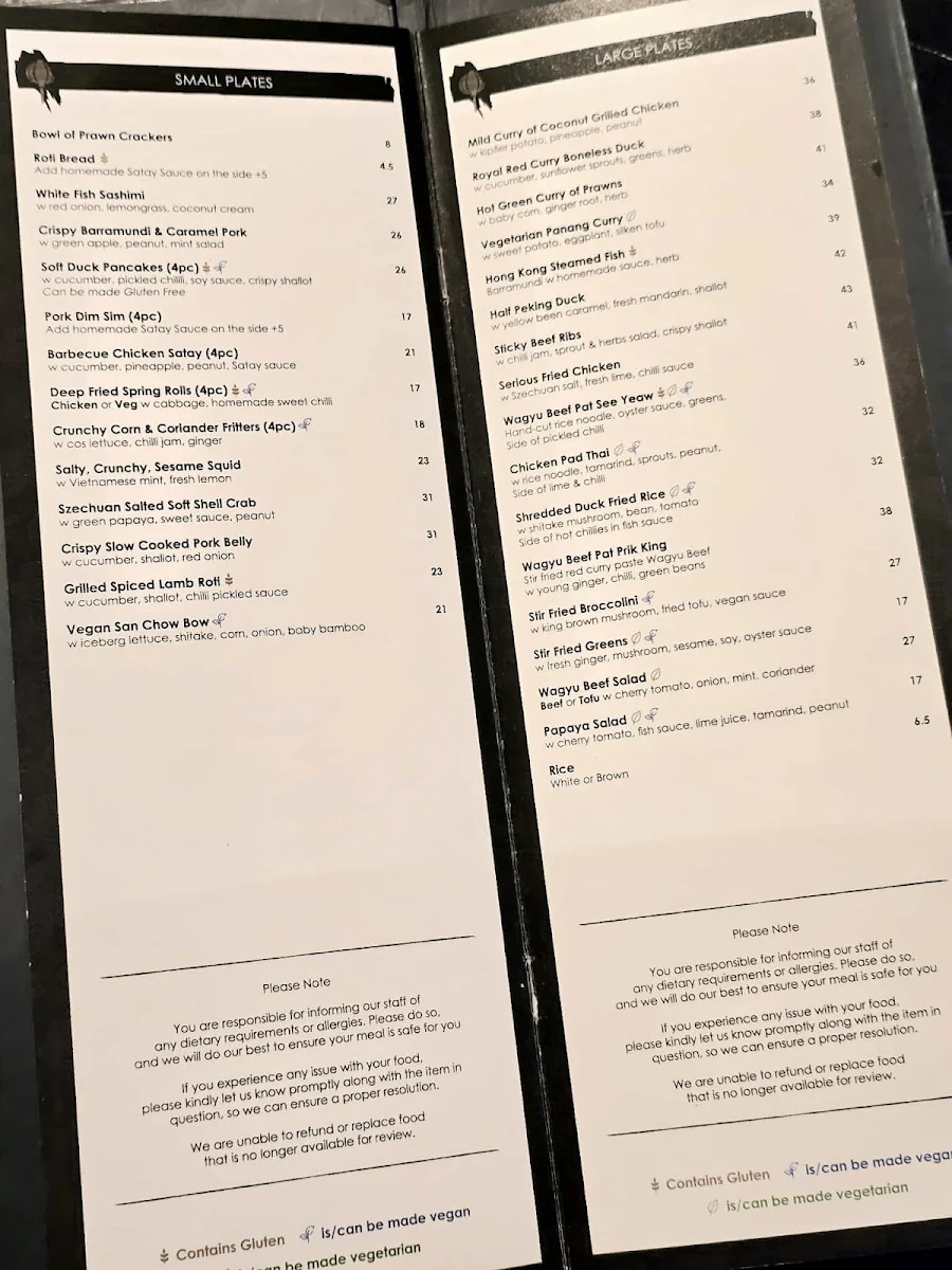 Menu, Spice Den Restaurant Casuarina