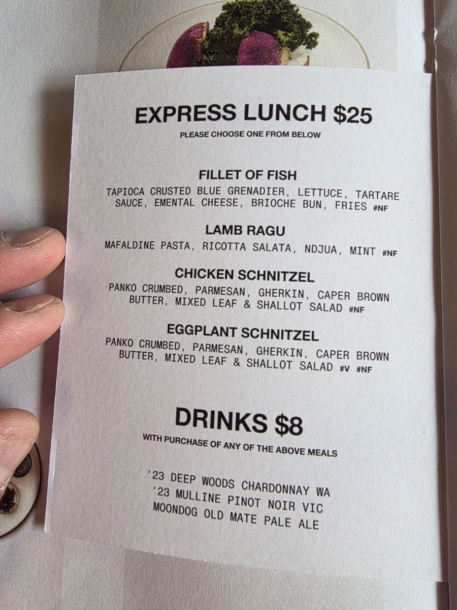 Menu, ST. ALi Coffee Roasters - South Melbourne