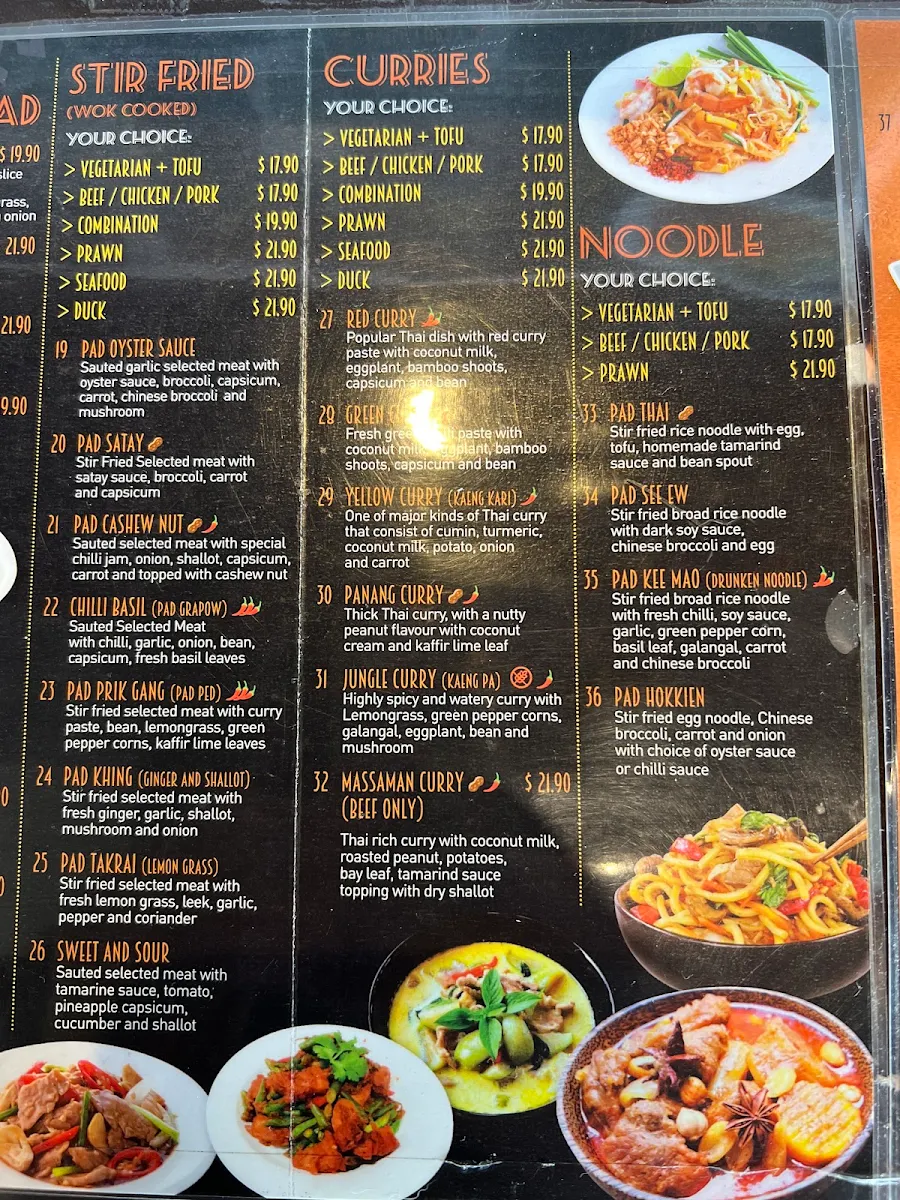Menu, Thaicoon Restaurant