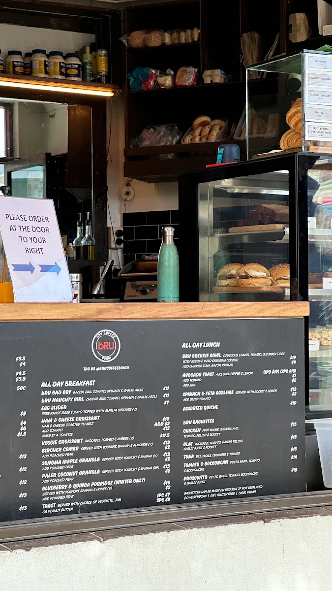 Menu, Jacks North Bondi