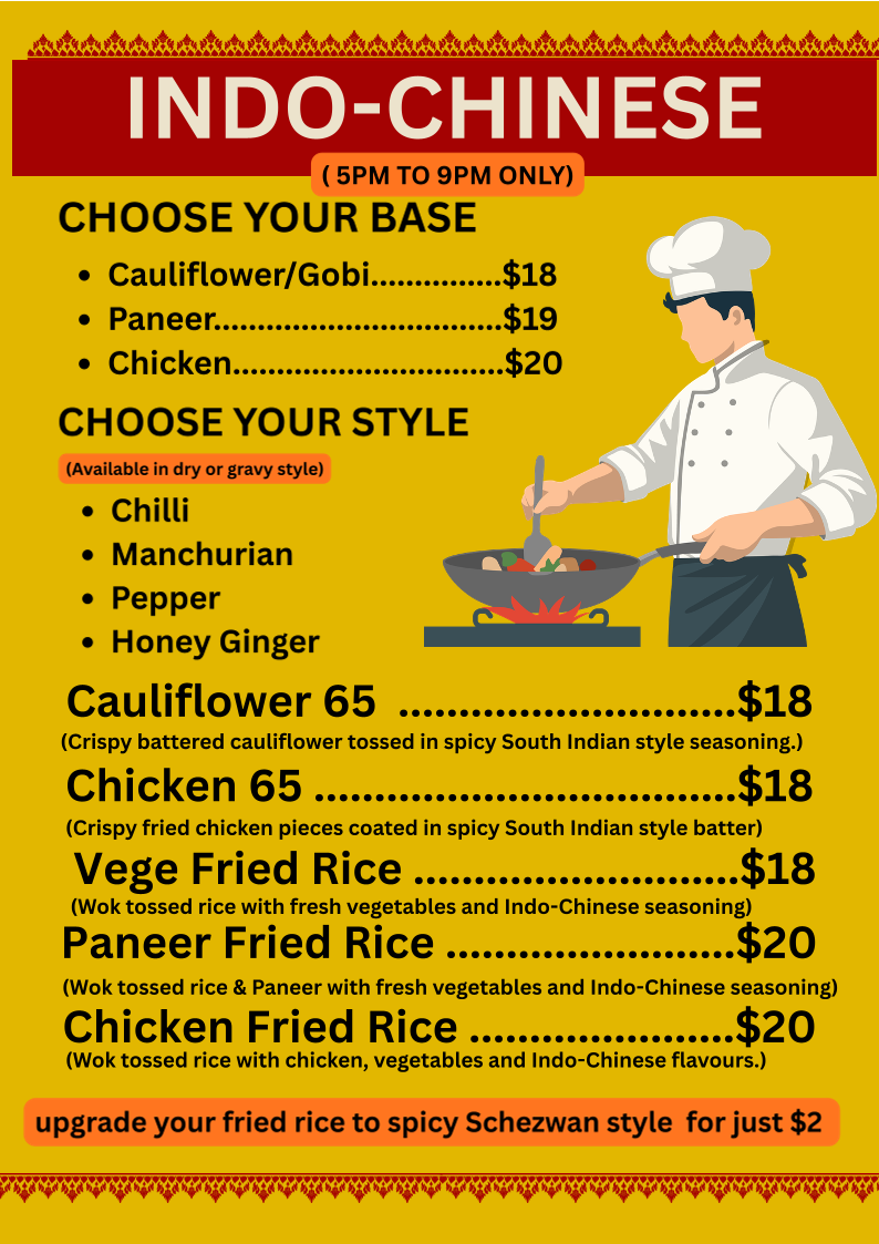 Menu, Dosa AU