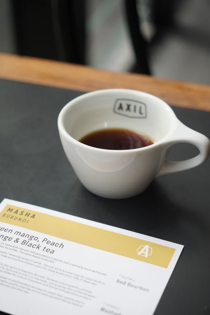 Menu, Axil Coffee Roasters Galleria