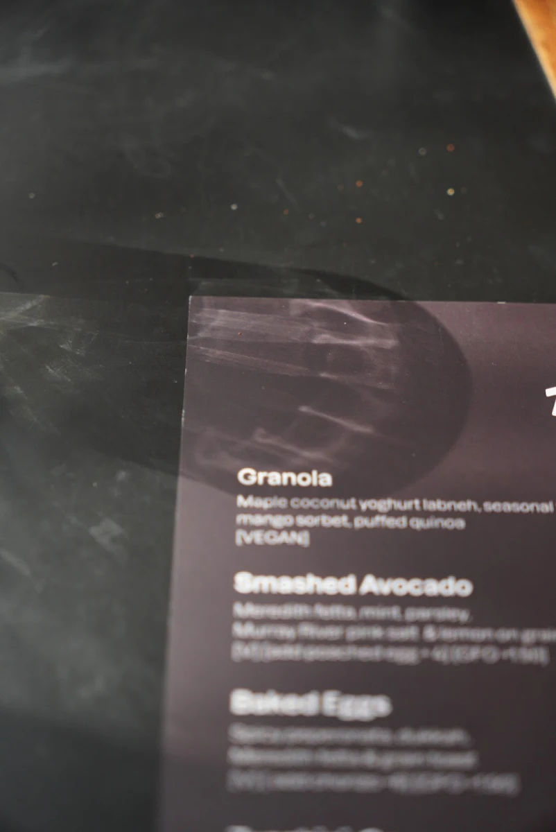Menu, Axil Coffee Roasters Galleria