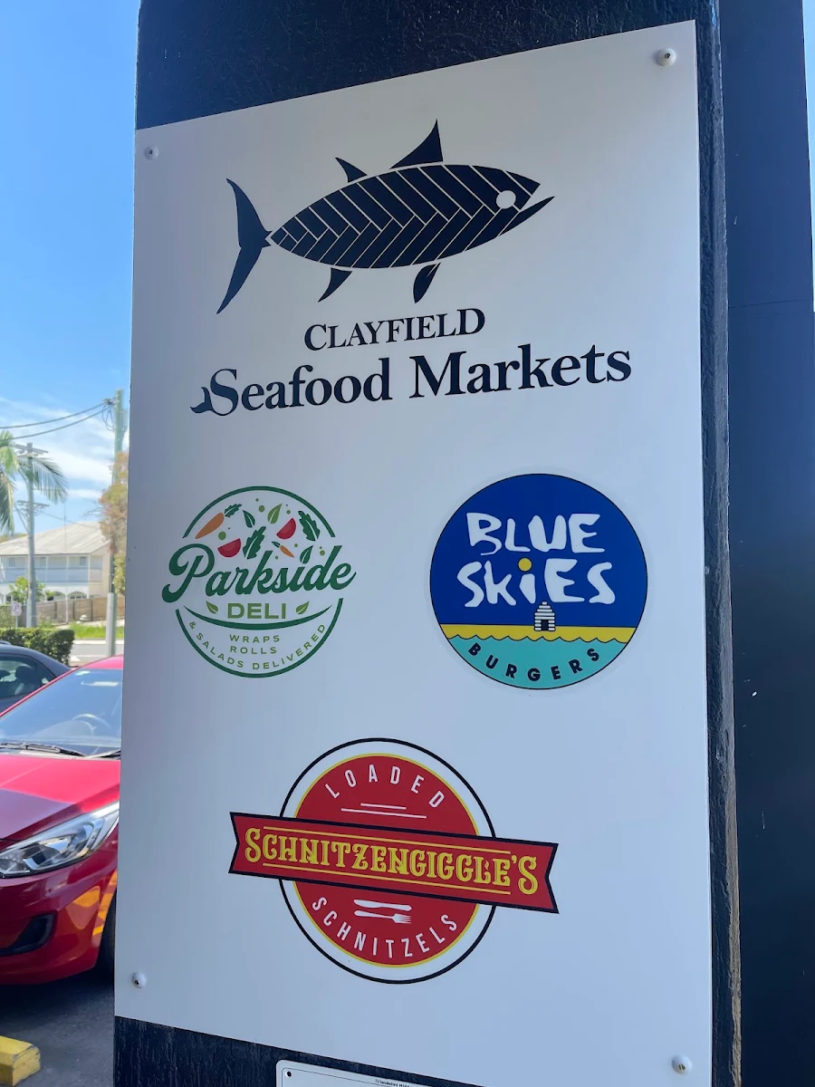 Menu, Blue Skies Burgers located in Clayfield Seafood Market