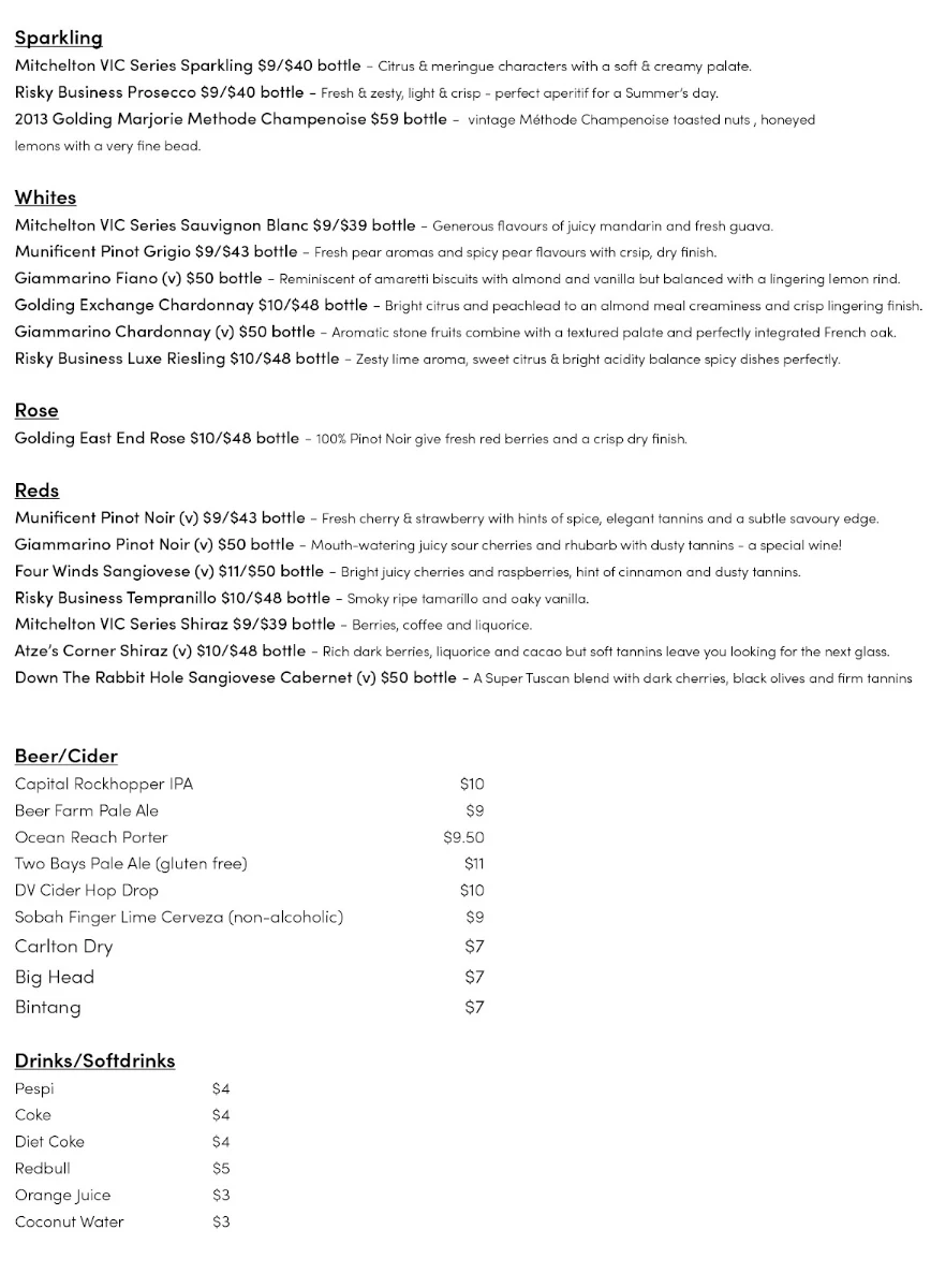 Menu, My Asian Neighbour