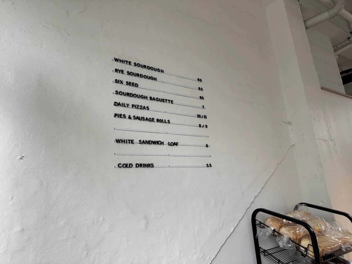 Menu, DAWN Baked Goods