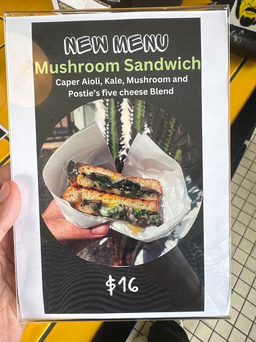 Menu, Postie Coffee