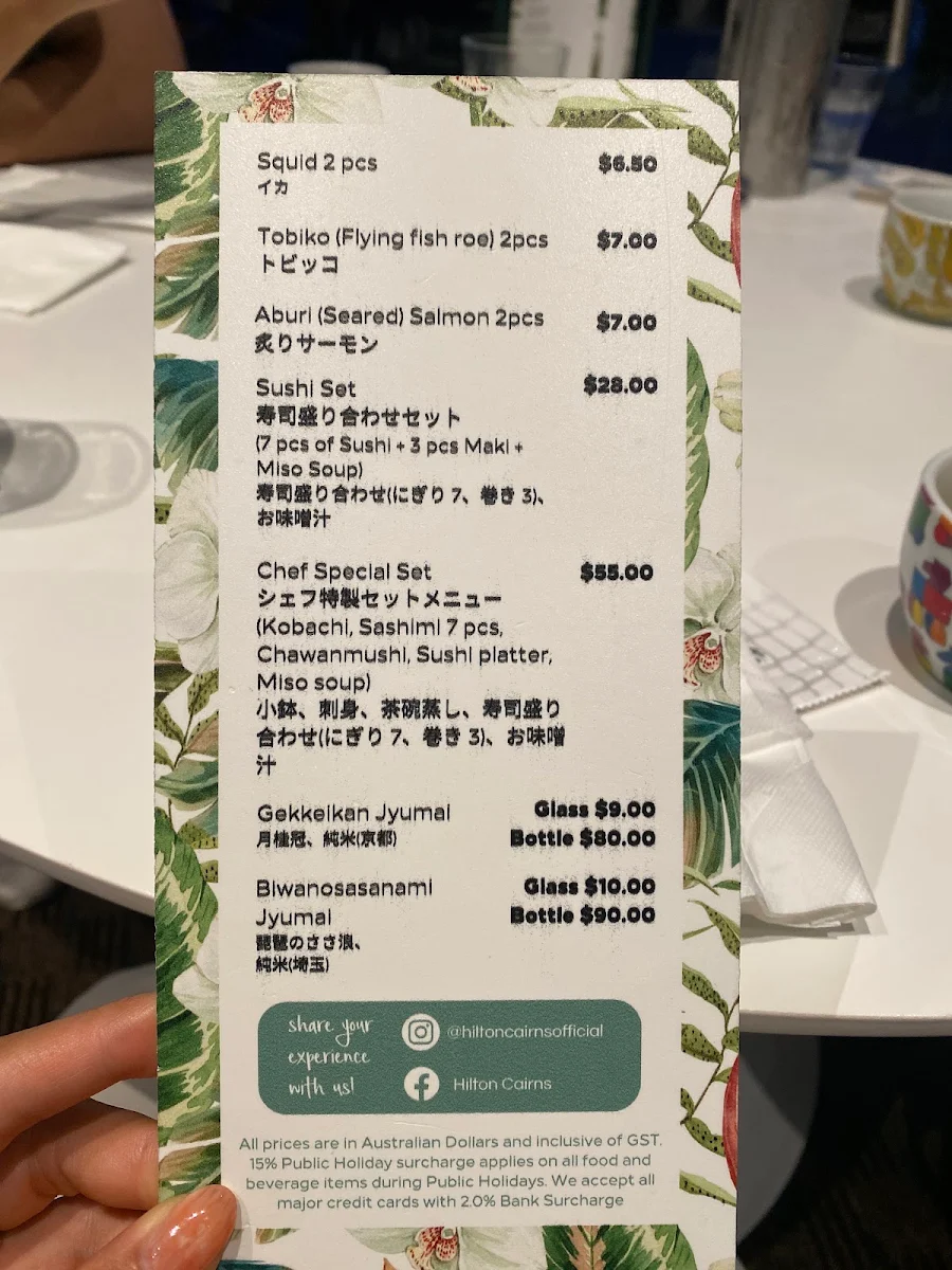 Menu, Gin Social